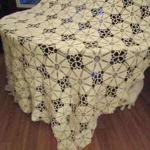 Popcorn Bedspread, Coverlet, Vintage Bedspreads, Vintage Afgans, Vintage Bedspread, Vintage Linens, Crochet Bedspread, PO#5 image 1