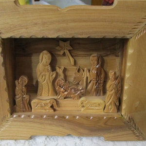 Wooden Nativity, Vintage Nativity, Nativity Set, Folk Art, Wooden Christmas, Rustic Christmas, Christmas Decor, Religious Christmas, Jesus