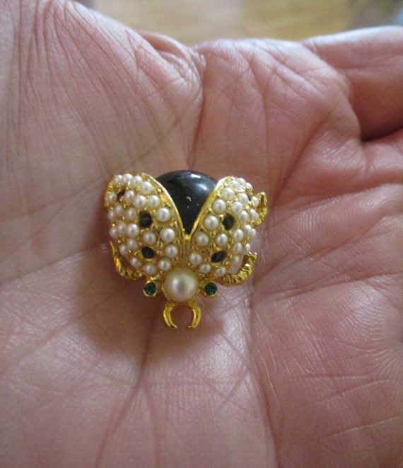 Jelly Belly, Insect Pin, 50s Jewelry, Insect Broo… - image 1