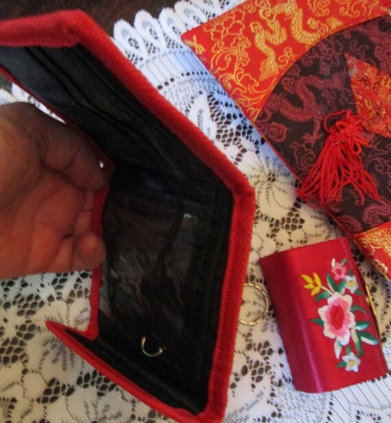 Chinese Purse, and Accessories, Makeup Case, Vint… - image 3
