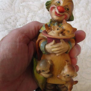 Anri Clown, Anri Figurines, Anri Carvings, Vintage Anri, Juan Ferrandiz, Ferrandiz Anri, Clown Figurines, Vintage Carvings, Carved Figurines