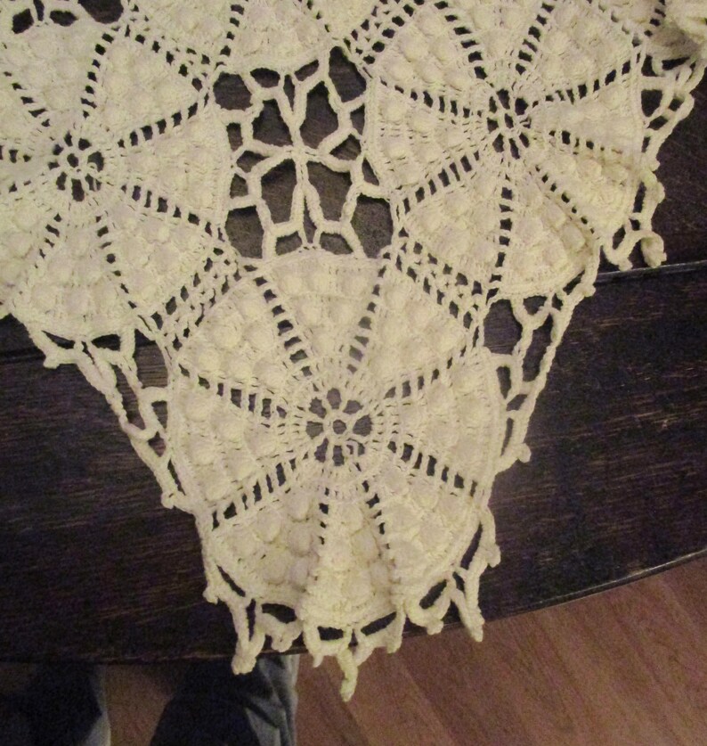 Popcorn Bedspread, Coverlet, Vintage Bedspreads, Vintage Afgans, Vintage Bedspread, Vintage Linens, Crochet Bedspread, PO#5 image 3