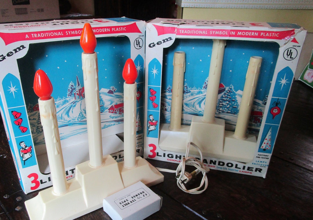 2, Christmas Candoliers, Christmas Lights, Christmas Candles, Gem ...