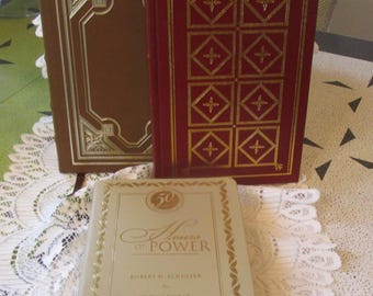3, Hours of Power, Inspirational Books, Leather Bound, First Edition, Robert Schuller, Motivational Books, Religious Books