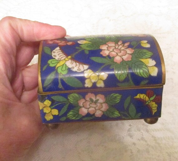 Chinese Box, Cloisonne Box, Enamel Box, Treasure … - image 1