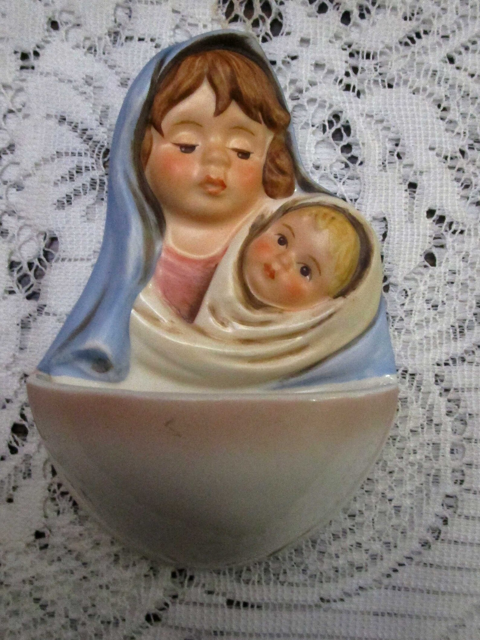 Goebel Holy Water Font Goebel Madonna Baby Jesus Vintage | Etsy