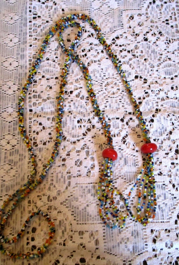 Flapper Beads, Beaded Necklace, Vintage Beads, Vi… - image 4