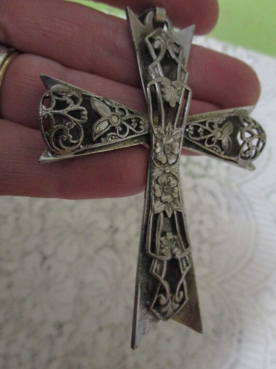 3 in, Cross Pendant, Priest Cross, Vintage Cross,… - image 3