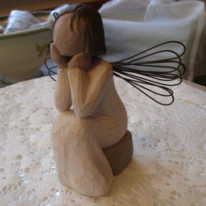 Willow Tree Angel, Angel of Caring, Susan Lordi, Demdaco, Angel Figurine, Willow Tree, Vintage Angel, Friendship Gift