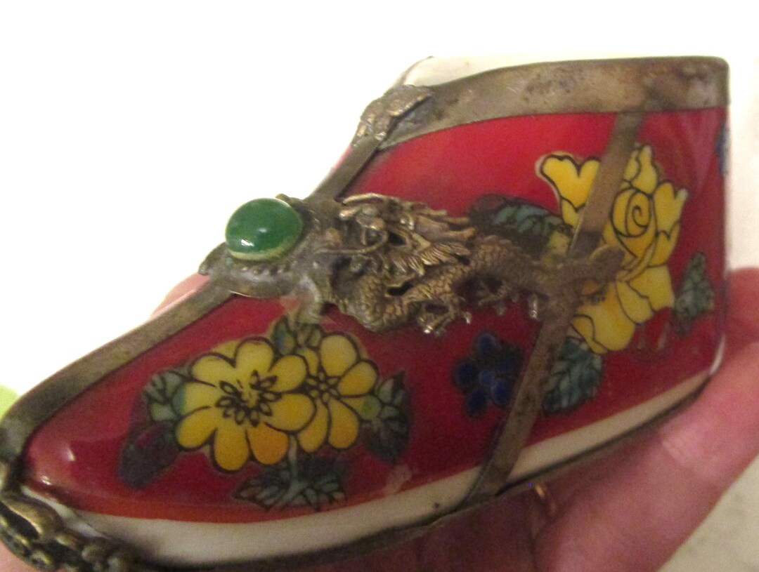 Vintage Chinese Dragon Floral Print Women's Boots