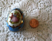 Limoges, Miniature Egg, Trinket Box, Porcelain Box, Limoges Box, Lords and Ladies, Decorative Egg, Limoges Miniatures, Vintage Limoges