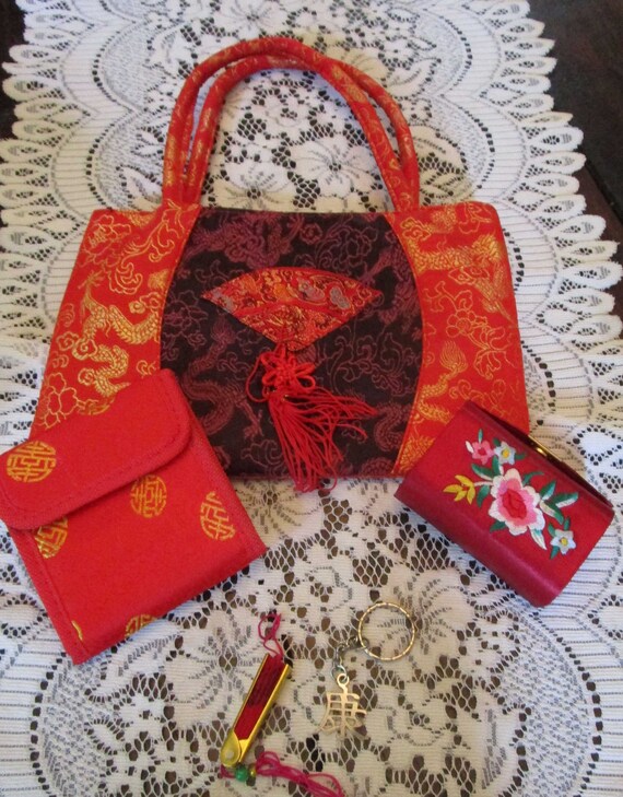 Chinese Purse, and Accessories, Makeup Case, Vint… - image 1