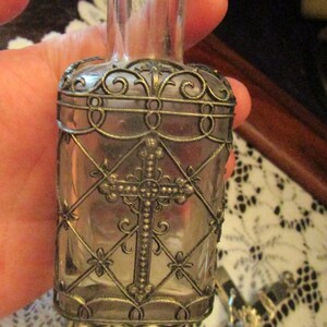 Antique, Last Rites, Oak Box, Vintage Crucifix, Altar Cross, Holy Water ...