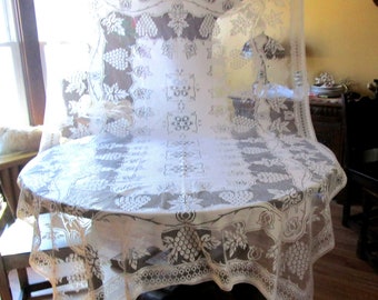 Lace Tablecloth, Head Table, Vintage Lace, Banquet Tablecloth, Wedding Linens, Table Linens, Tablecloth, Wedding Tablecloth T#78