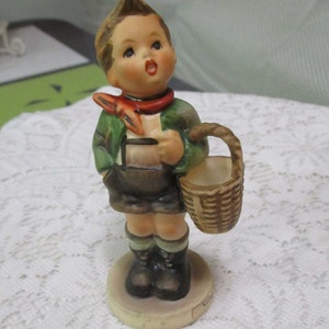 Hummel Figurine, Village Boy, Vintage Figurine, Goebel Figurine, Porcelain Figurine, Vintage Hummel, Hummel, Goebel, Hummel Statues