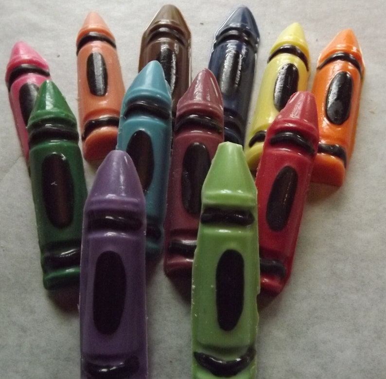 Crayon Chocolate Candy Crayons Kids Party Gift Favors Cake Etsy