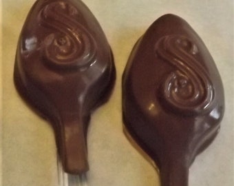 Chocolate Covered Coffee Dunking Spoons- Fancy "S" Tea- Hot Chocolate Spoons Great Dunking- Treat Party Favors-Thank You Gifts