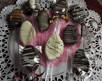 Chocolate Covered Coffee Dunking Spoons- Tea- Hot Chocolate Spoons Great Dunking- Treat Party Favors-Thank You Gifts
