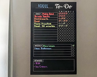 Chore Charts for Kids, Daily Responsibility Chart, Magnetic (Horizontal / Vertical)