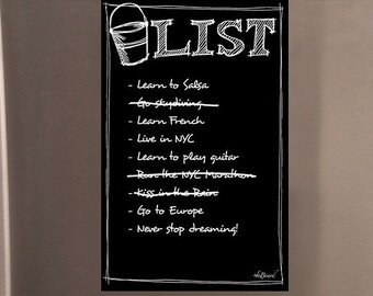 Bucket List, Planner, To Do List | Fridge Magnet