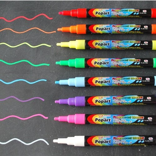 Chalk Markers Dry Erase Markers Fluorescent Markers Etsy