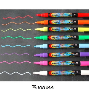 MMFB Arts & Crafts Chalk Markers - Liquid Chalk Paint Pens for Businesses, Restaurants, School, Blackboard, Window, Erasable, Non-Toxic, Water-Based