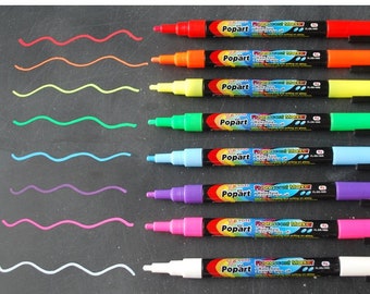 Fluorescent Chalk Markers, Dry Erase Markers