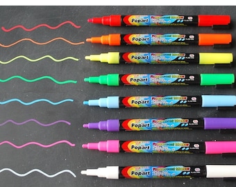 Fluorescent Dry Erase Markers, Chalk Marker Pack