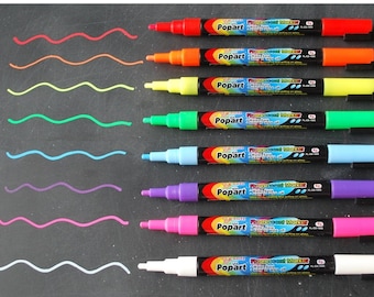 Chalk Markers, Fluorescent Chalk Marker (Set of 8)