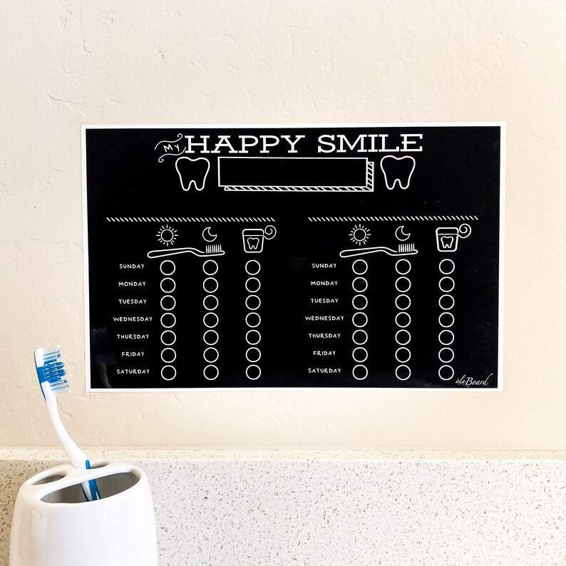 Daily Routine Chart Toothbrush Chart Kids Chore Chart | Etsy