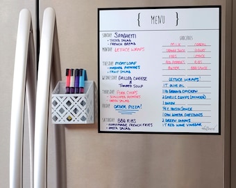 Weekly Menu, Meal Planner, Dry Erase Menu