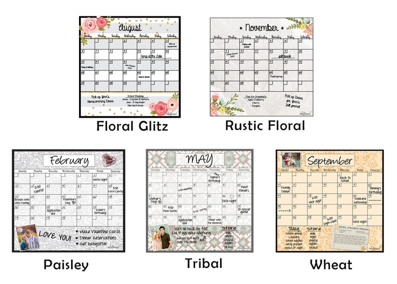 Fridge Calendars Refrigerator Calendars Calendars For Fridge Etsy