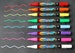 Chalk Markers Fluorescent Fine Tip - 3mm (Set of 8) 