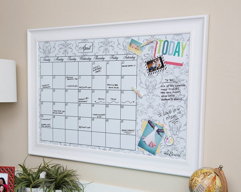 Dry Erase Calendar Whiteboard Calendar Etsy