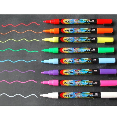 Chalk Markers Dry Erase Markers Fluorescent Markers Etsy