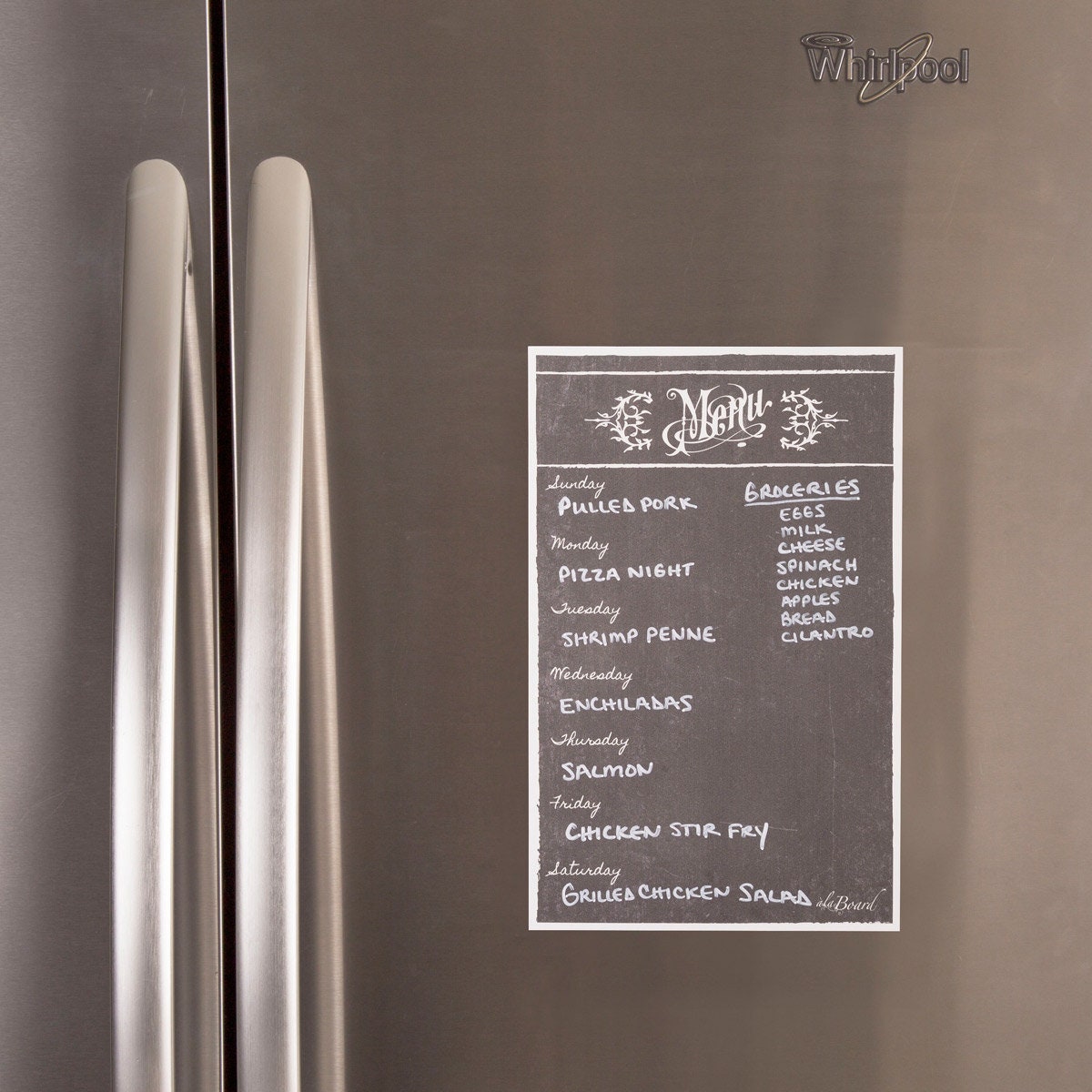 Dry Erase Menu,  Weekly Menu,  Reusable Menu