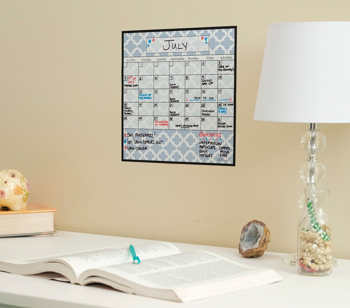 Monthly Calendar Decal Monthly Calendar Calendar Decal Etsy