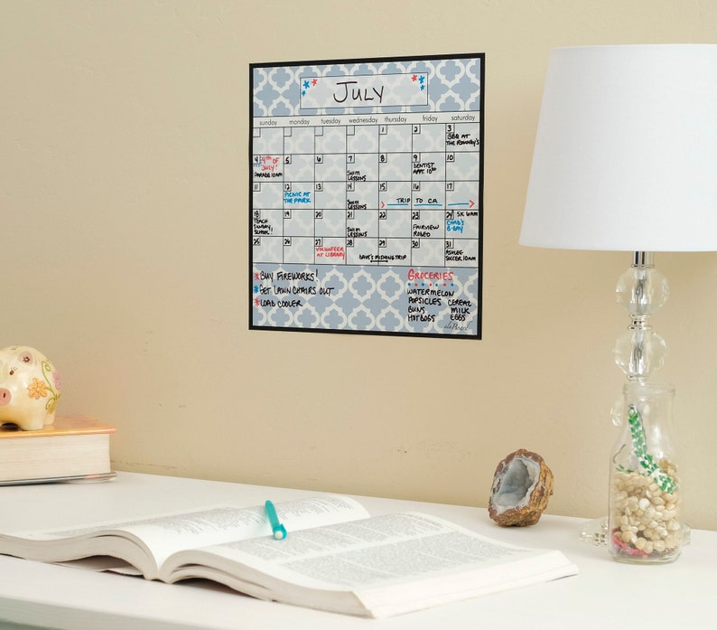 Monthly Calendar Decal Monthly Calendar Calendar Decal Etsy