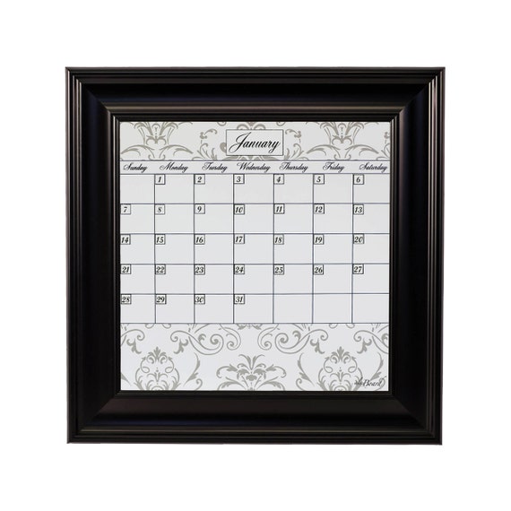 Framed Calendar Framed Monthly Calendar Etsy