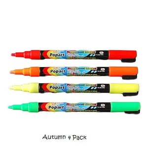 Chalk Markers Fluorescent Fine Tip 3mm Set of 8 image 8