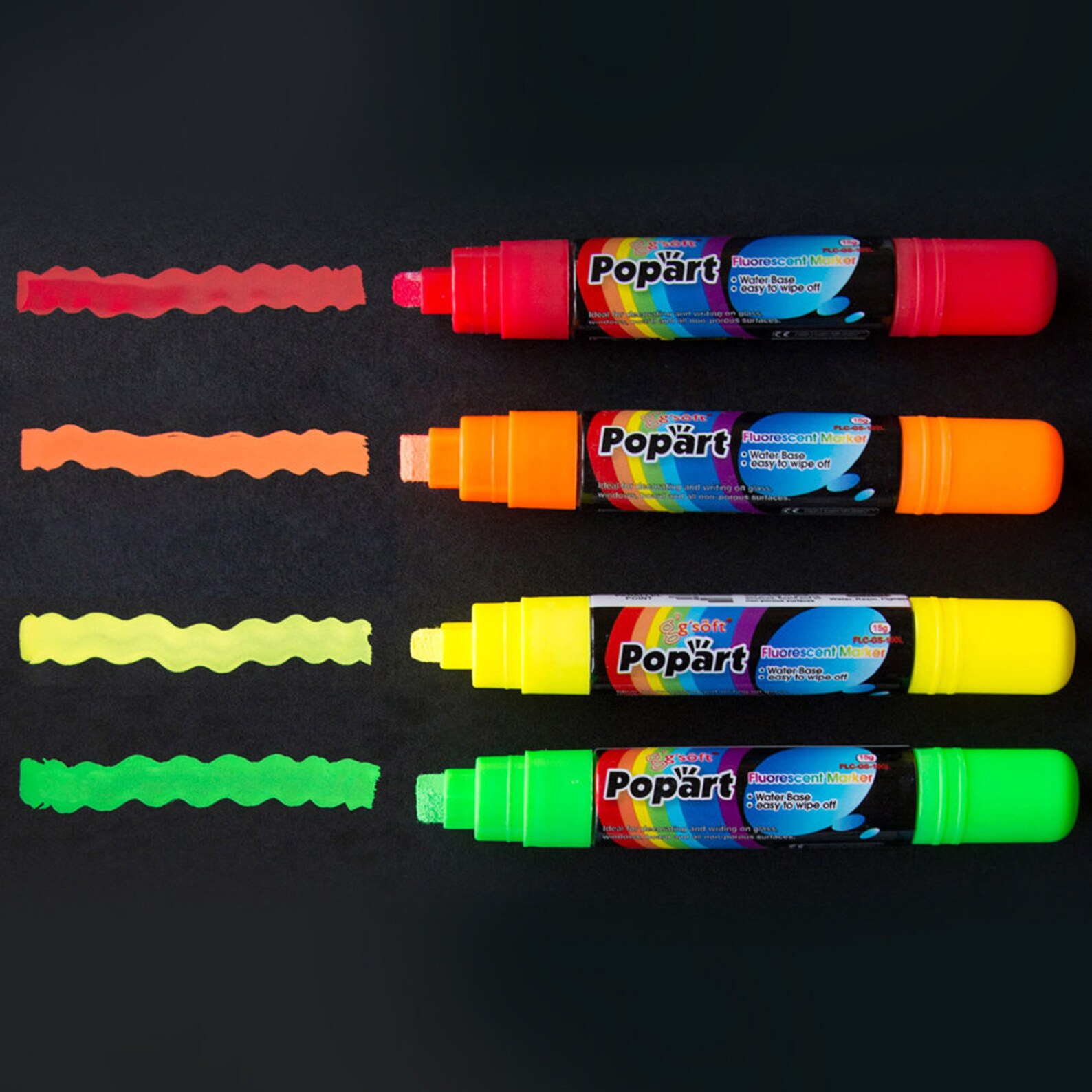Fluorescent Dry Erase Markers Winter/Summer Colors 4 Pack Etsy