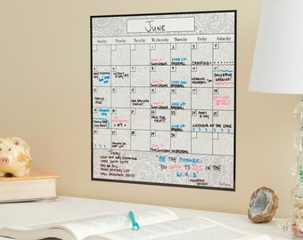 Wall Calendar, Anywhere Calendar, Dry Erase Calendar, Perpetual Calendar, 2022 Wall Calendar, Command Center, Wall Decal