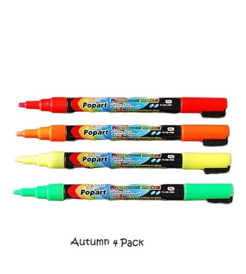 Chalk Markers Dry Erase Markers Fluorescent Markers Etsy