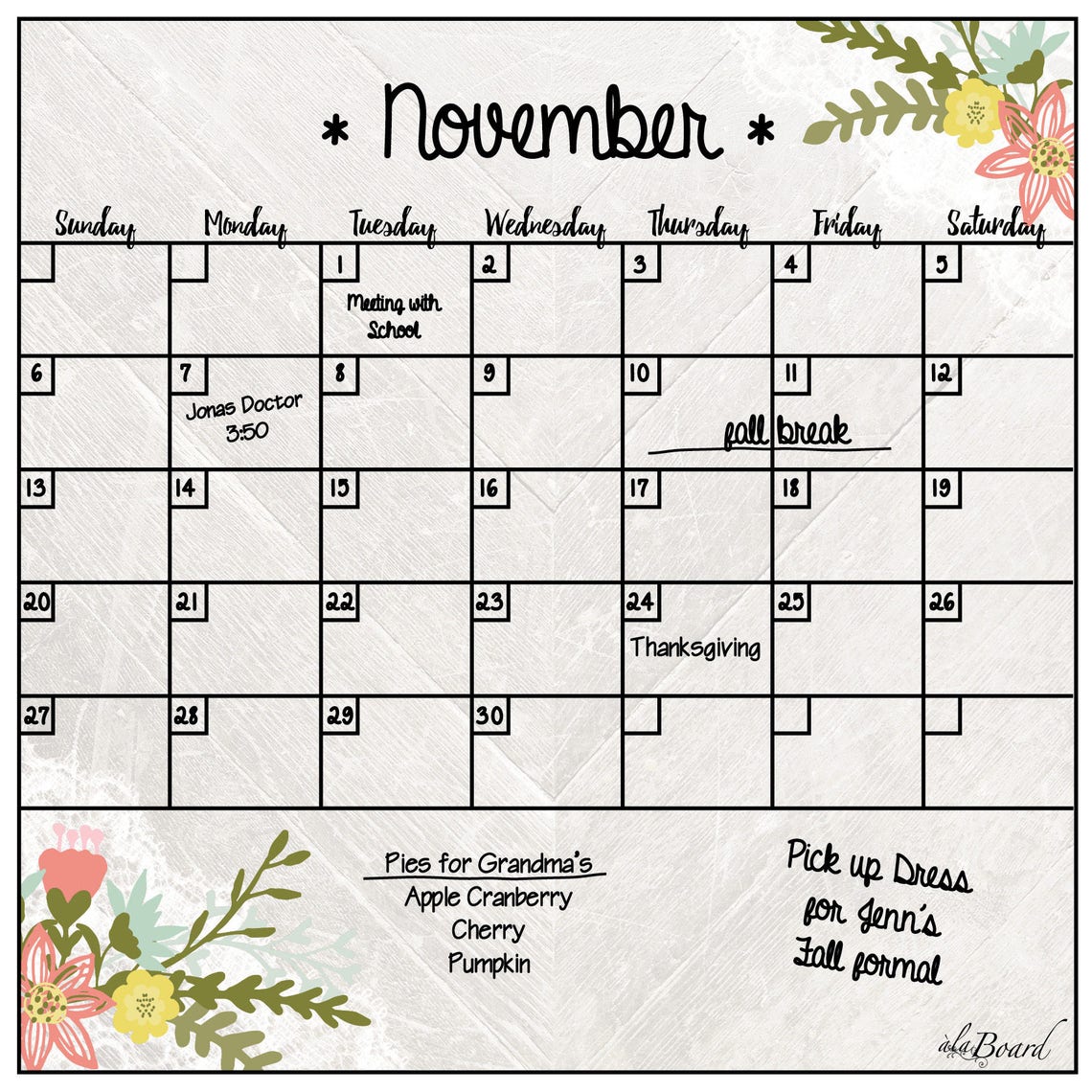 Fridge Calendars Refrigerator Calendars Calendars For Fridge Etsy