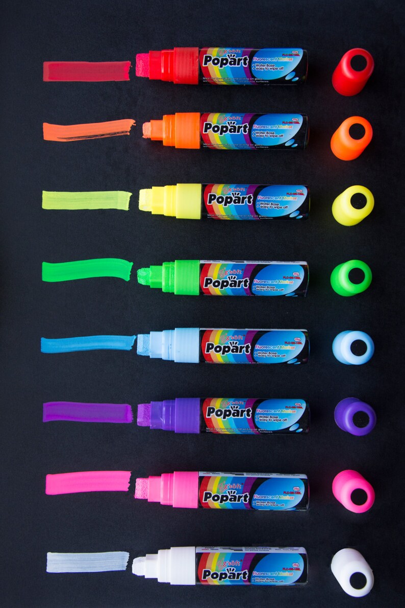 Extra Large Tip Dry Erase Fluorescent Chalk Markers 15mm Etsy