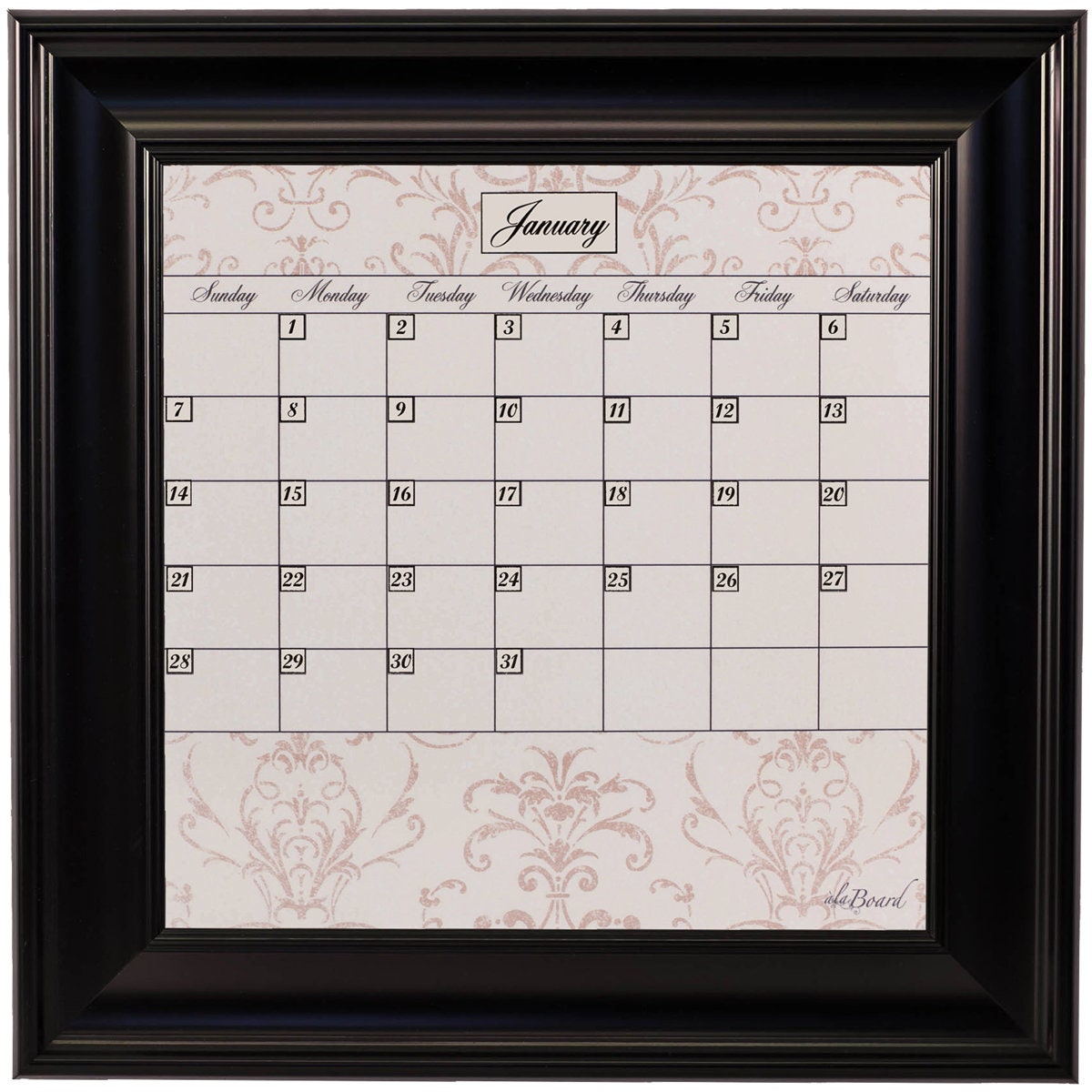 Framed Whiteboard Calendar Framed Dry Erase Calendar Etsy