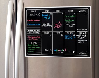 Weekly Fridge Calendar, Fridge Calendar, Dry Erase Calendar