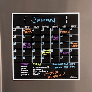 Fridge Calendar, Dry Erase Calendar, Magnet Fridge, Calendar 2022, Perpetual Calendar