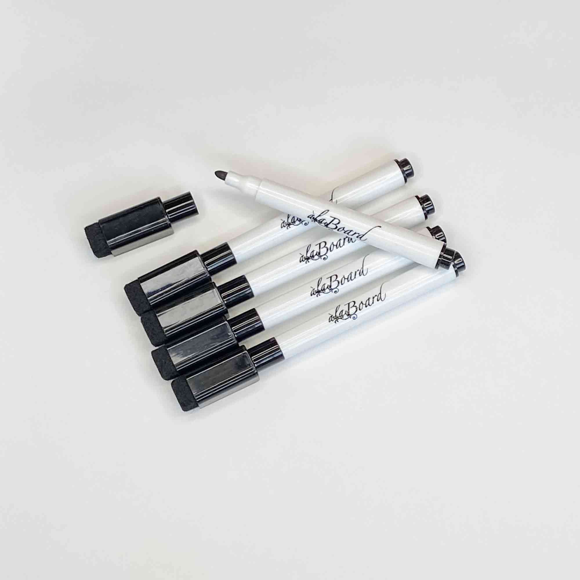 Black Fine Tip Dry Erase Markers set of 5 