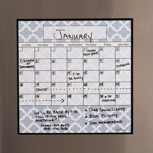 Magnetic Fridge Calendar, Command Center, Dry Erase Calendar